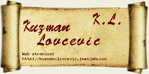 Kuzman Lovčević vizit kartica